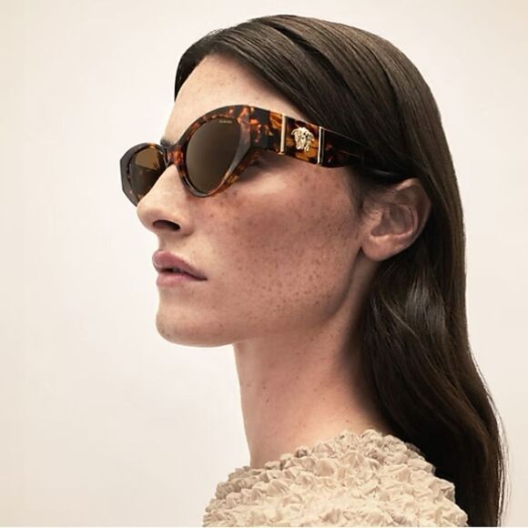 Versace Polarized VE4454 Havana Medusa Sunglasses NEW - Picture 6 of 9